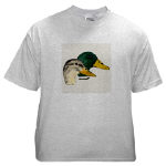 Mallard Duck Pair Watercolor Ash Grey T-Shirt by NANCE